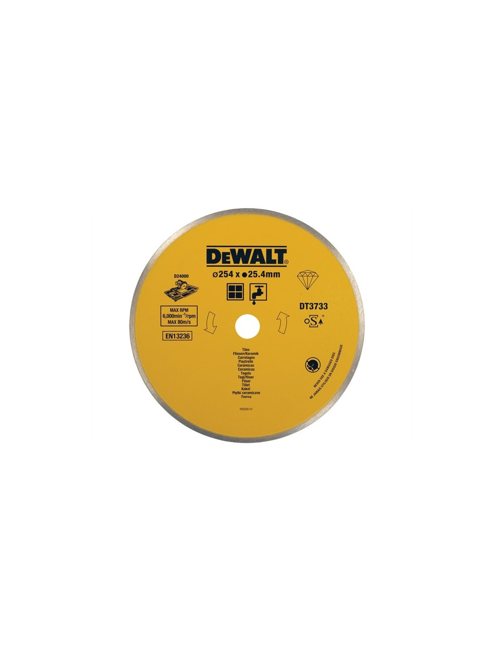 DEWALT TARCZA DIAMENTOWA PEŁNA 250x1,6x25,4mm