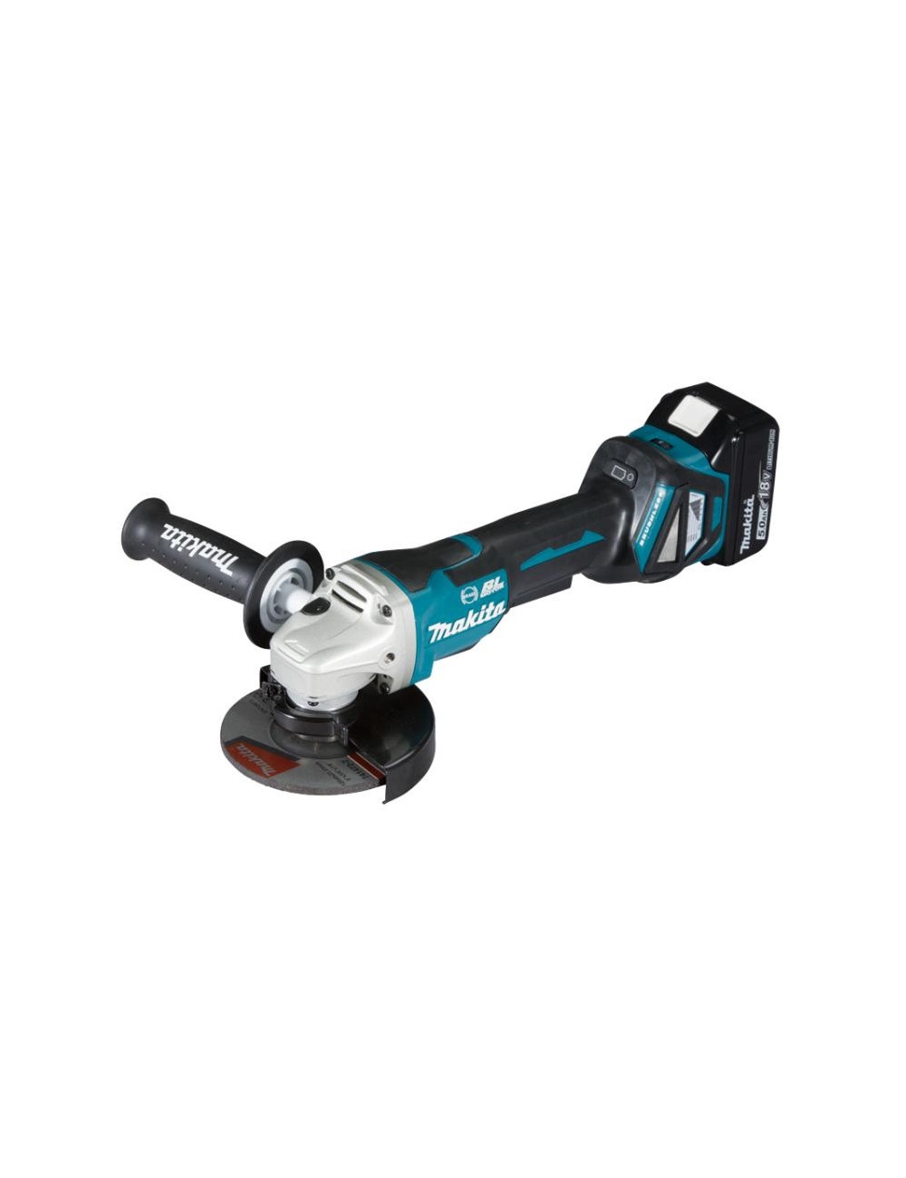 MAKITA SZLIFIERKA KĄTOWA 18V 125mm 2 x 5,0Ah LI-ION BEZSZCZOTKOWA WALIZKA MAKPAC DGA518RTJU