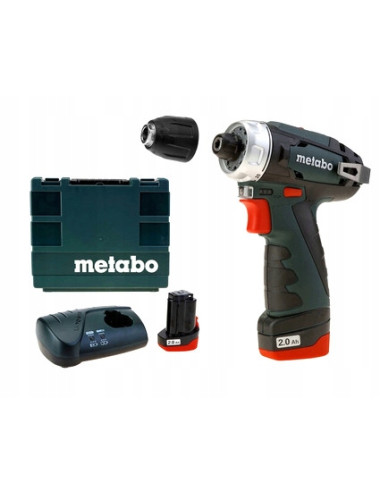 METABO WIERTARKO-WKRĘTARKA 12V 34/17Nm 2x2,0Ah WALIZKA  POWERMAXX BS BASIC