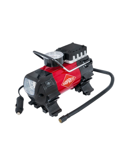 KOMPRESOR / SPRĘŻARKA MINI AIRPRESS  12V  Z LATARKĄ