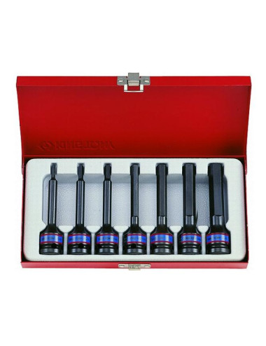 KING TONY NASADKI UDAROWE HEX 1/2"  KOMPLET 8 elem.  4-14m DŁUGIE