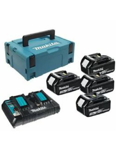 MAKITA.ZESTAW ZASILAJĄCY 18V (BL1830Bx4+DC18RD) MAKPAC