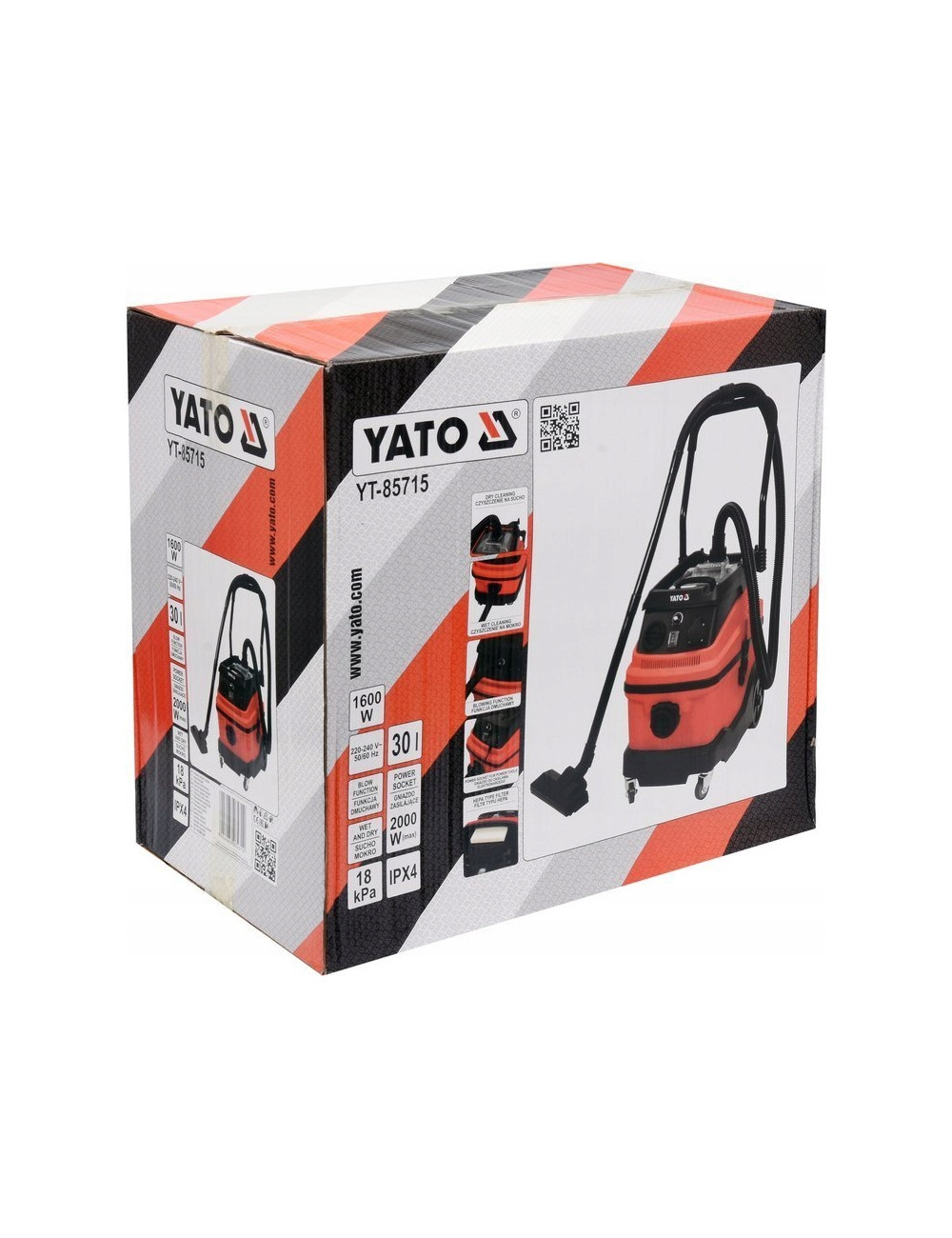 YATO ODKURZACZ WARSZTATOWY  1600W / 30L