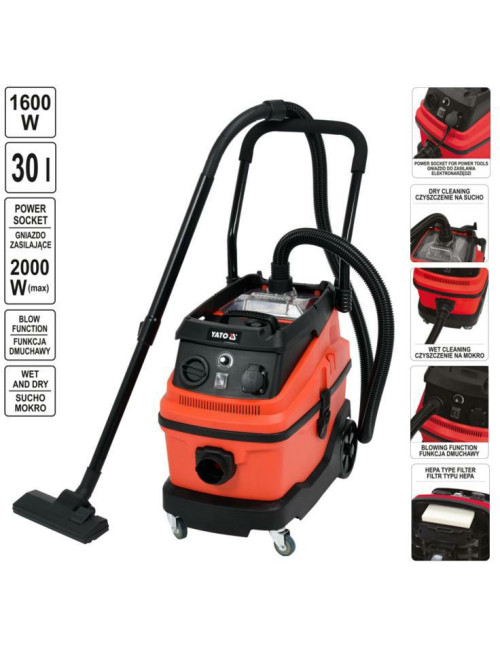 YATO ODKURZACZ WARSZTATOWY  1600W / 30L