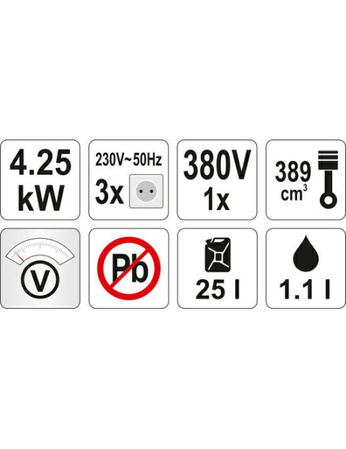 YATO GENERATOR PRĄDOTWÓRCZY 4,25KW + 400V