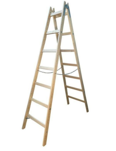 AWTOOLS DRABINA DREWNIANA  2x 7 STOPNI 150KG