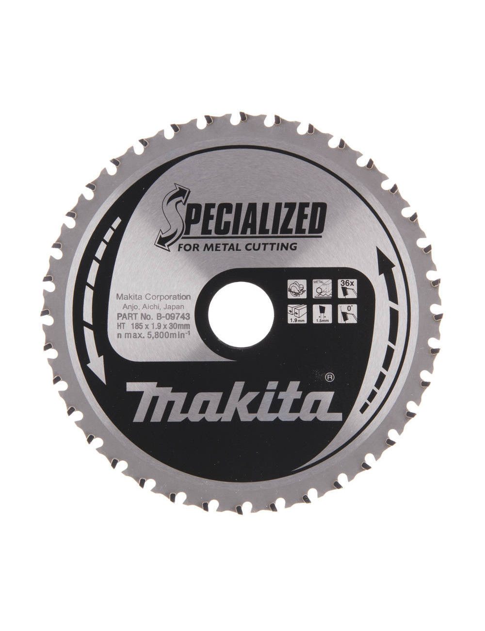 MAKITA PIŁA TARCZOWA  185x30x36z SPECJALIZED METAL