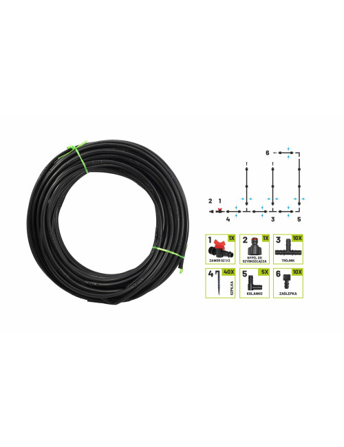 AW WĄŻ KROPLUJĄCY ZESTAW 50m