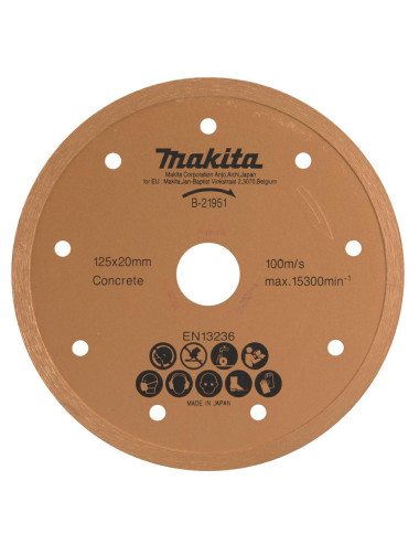 MAKITA TARCZA DIAMENTOWA 125mm x 20mm PEŁNA DO DCC500,4101RH