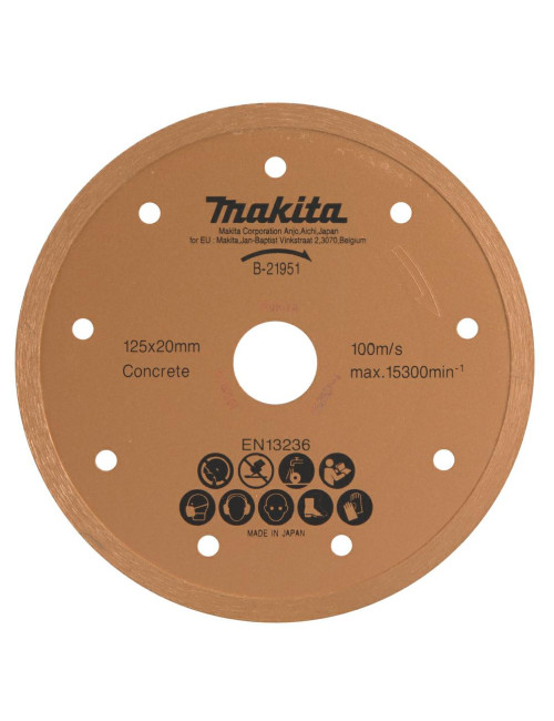 MAKITA TARCZA DIAMENTOWA 125mm x 20mm PEŁNA DO DCC500,4101RH