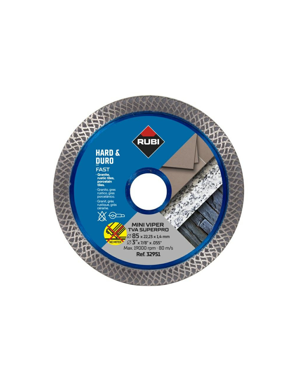 RUBI TARCZA DIAMENTOWA TVA  85mm SUPERPRO MINI VIPER