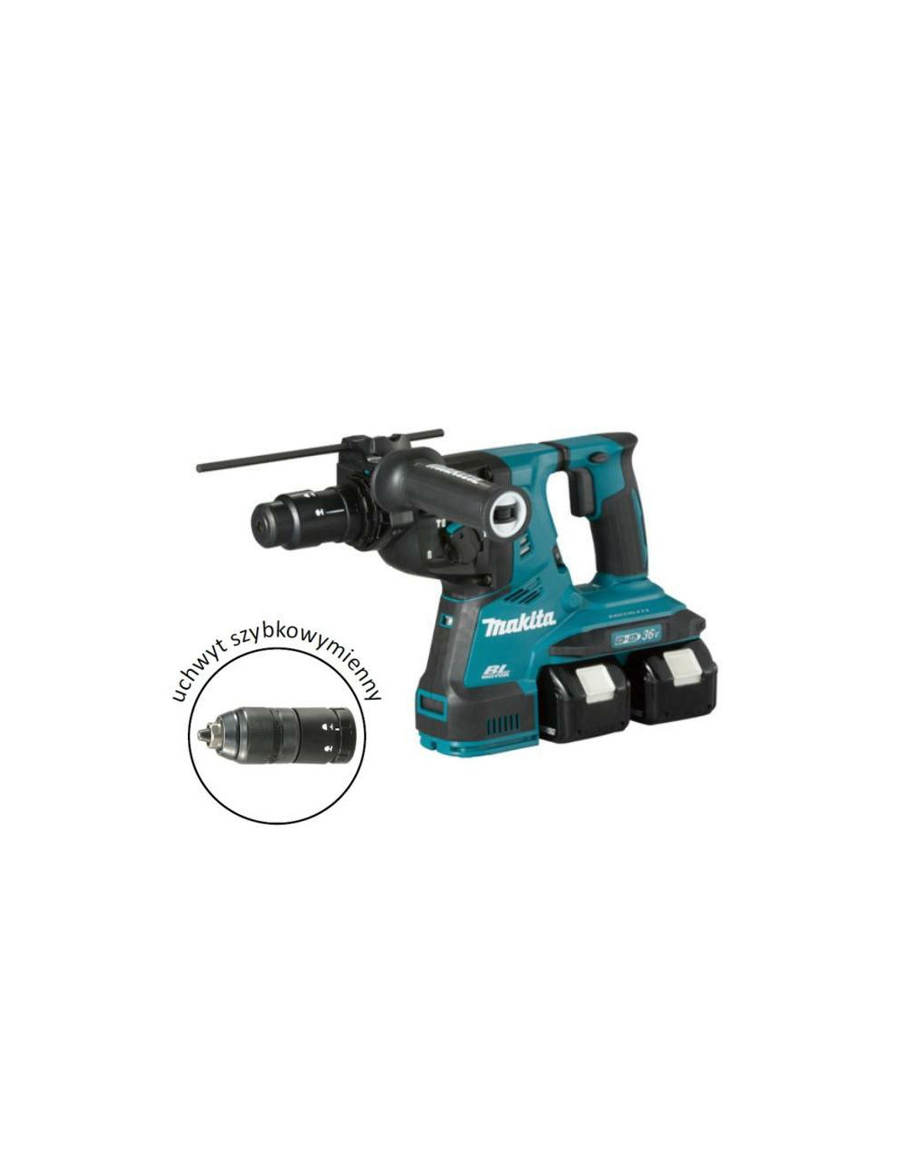MAKITA MŁOT WIERCĄCO-KUJĄCY SDS-PLUS 2x18V 2,9J 2x5,0Ah +UCHWYT DHR280PT2J