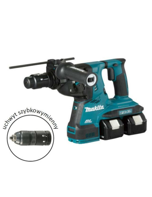 MAKITA MŁOT WIERCĄCO-KUJĄCY SDS-PLUS 2x18V 2,9J 2x5,0Ah +UCHWYT DHR280PT2J