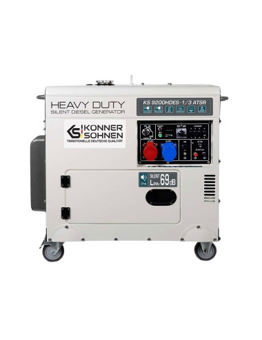 KONNER &amp; SOHNEN GENERATOR PRĄDOTWÓRCZY DIESEL 7,0kW 230 400V KS 9200HDES-1 3 ATSR (EURO V)
