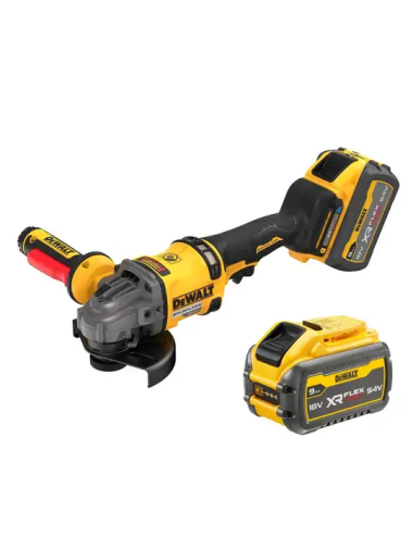DEWALT SZLIFIERKA KĄTOWA 125mm 18V DCG418SHDX2 2x9,0Ah FV BL WŁĄCZNIK ŁOPATKOWY TSTAK