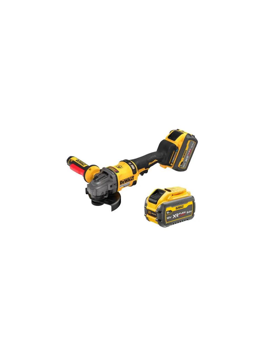 DEWALT SZLIFIERKA KĄTOWA 125mm 18V DCG418SHDX2 2x9,0Ah FV BL WŁĄCZNIK ŁOPATKOWY TSTAK