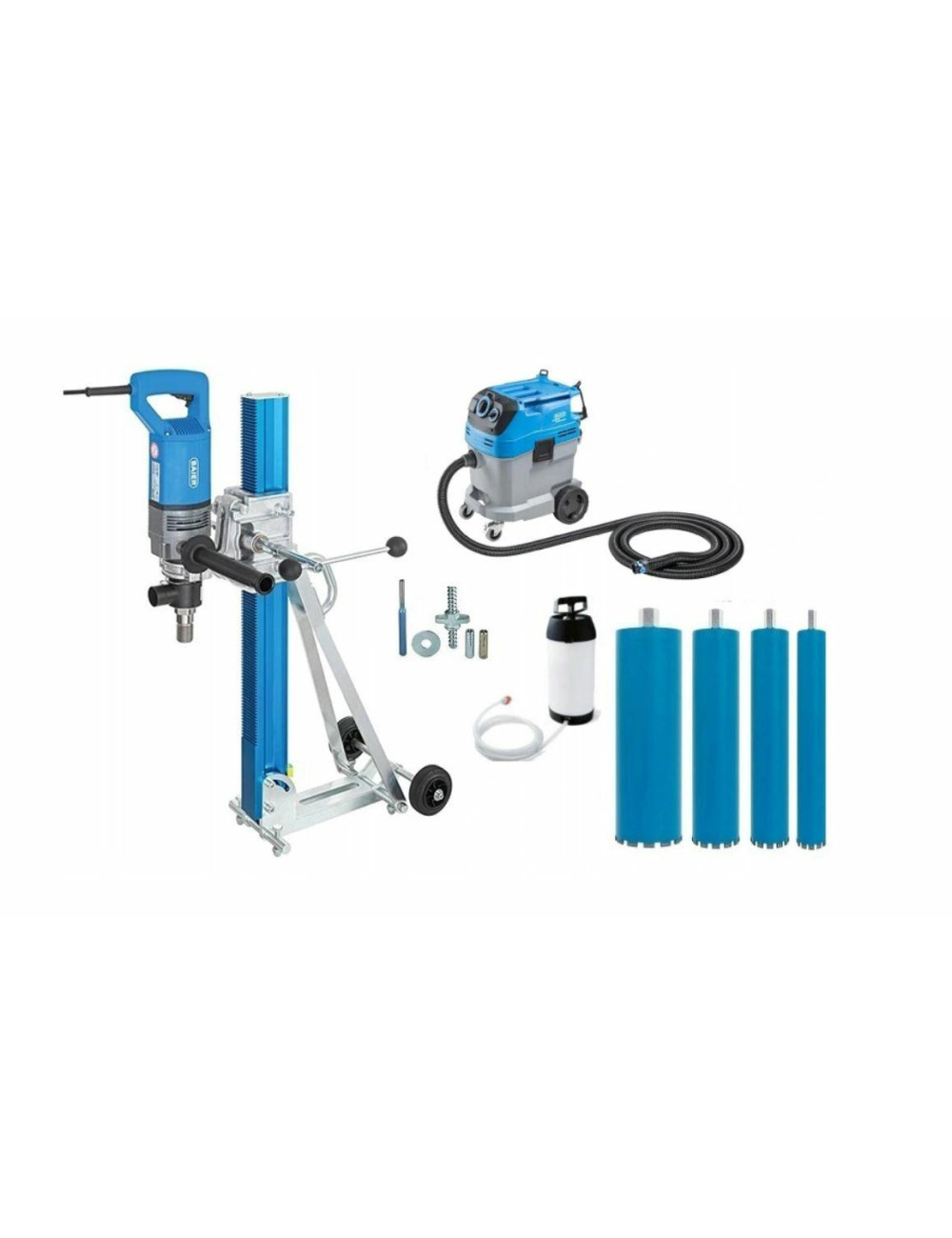 BAIER WIERTNICA BDB825 + ODKURZACZ BSS606L +STATYW+HYDRONETKA + KORONY 82/132/172/200