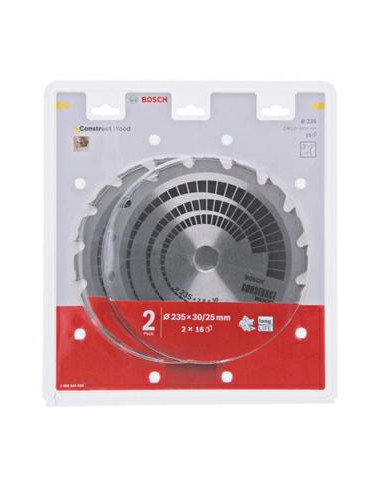 BOSCH PIŁA TARCZOWA DWUPAK CONSTRUCT WOOD 235x2,8/1,8x30x16z