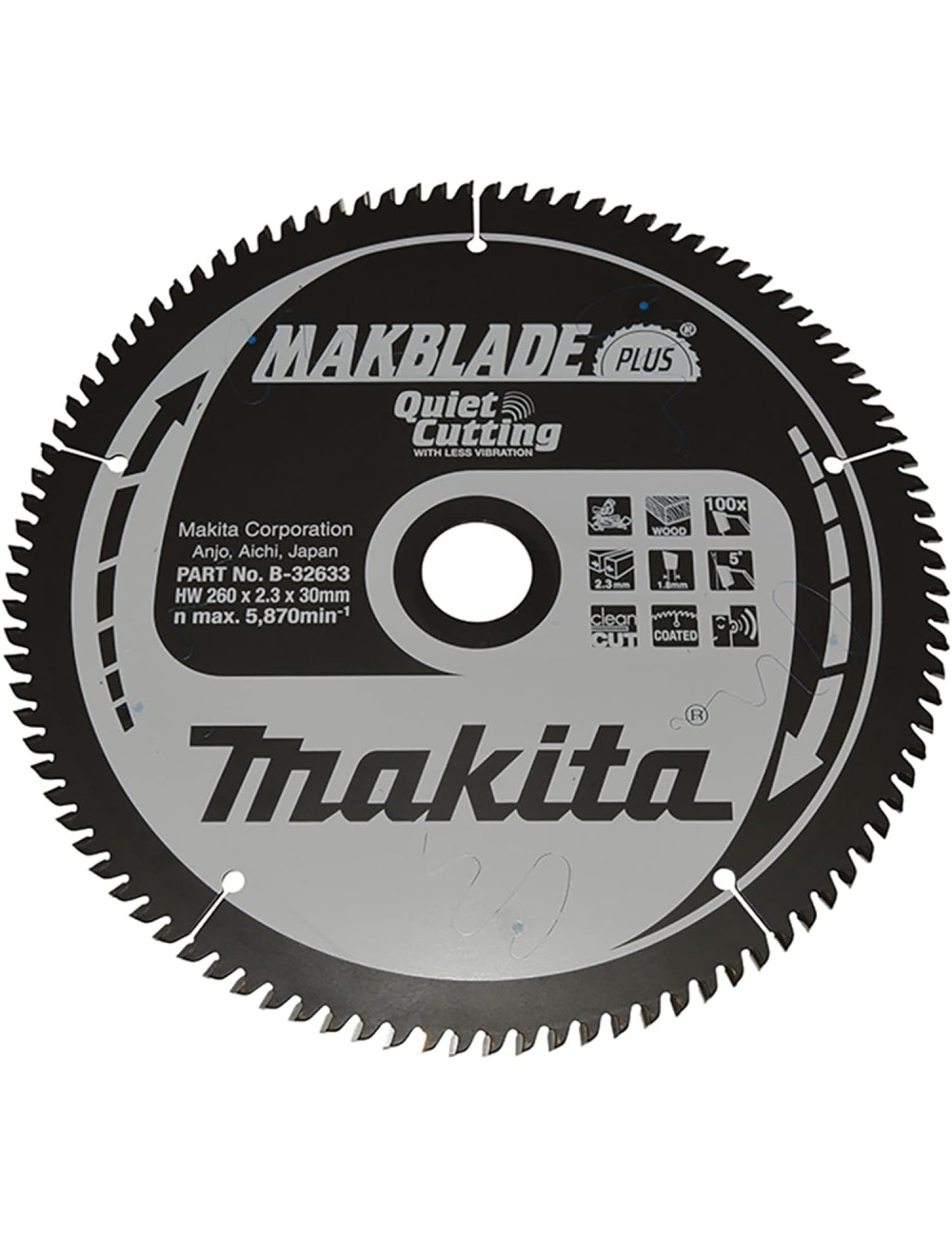 MAKITA PIŁA TARCZOWA  260x30x100z MAKBLADE PLUS DREWNO