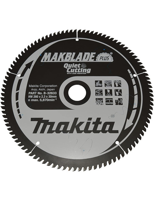 MAKITA PIŁA TARCZOWA  260x30x100z MAKBLADE PLUS DREWNO