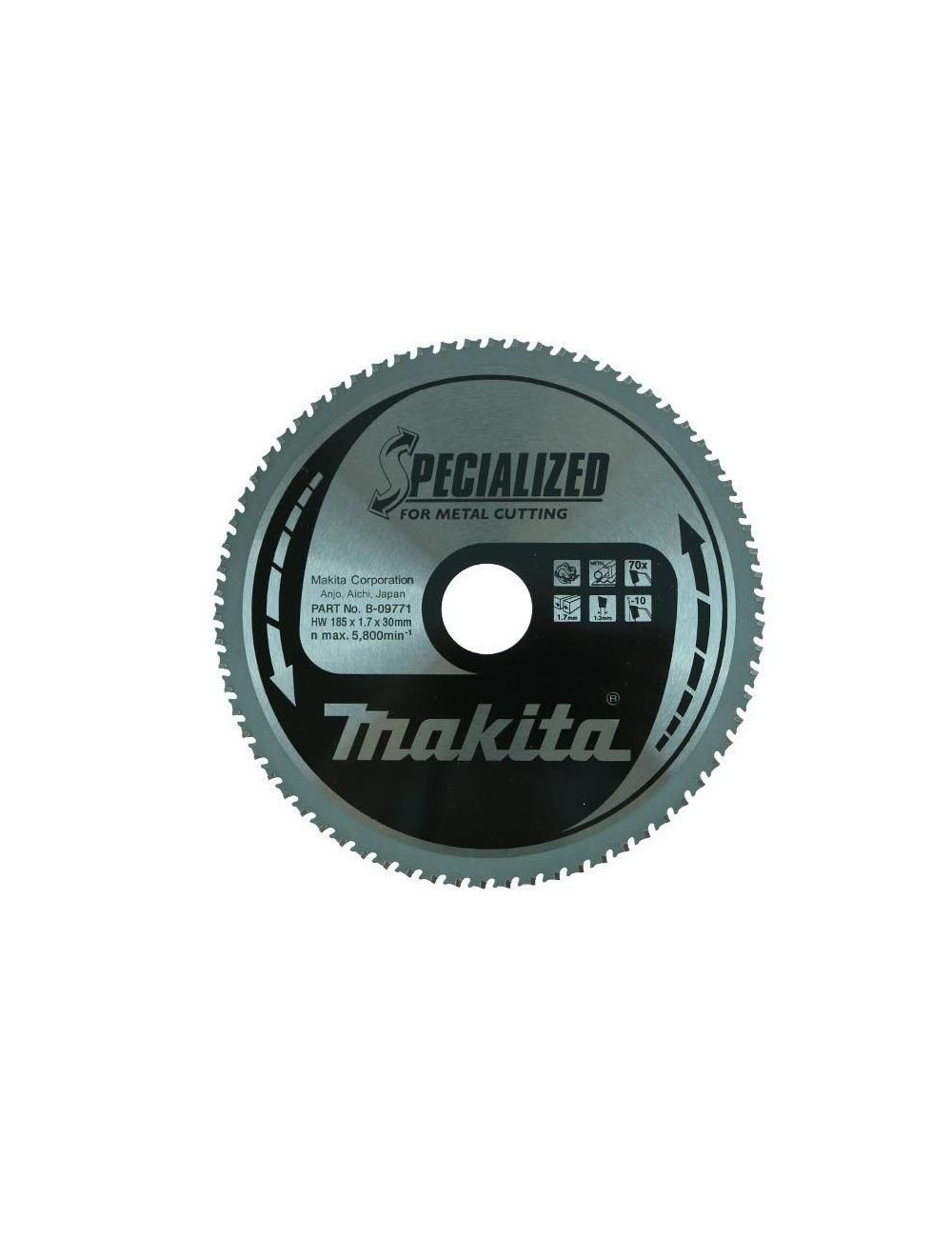 MAKITA PIŁA TARCZOWA  185x30x70z SPECJALIZED METAL