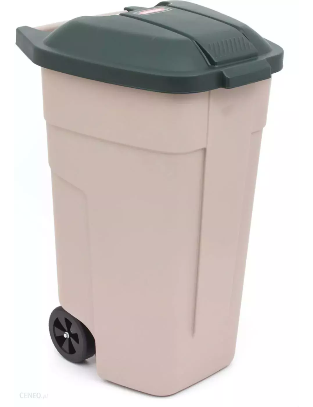CURVER POJEMNIK NA KÓŁKACH 110L BEŻOWY Z ZIELONĄ POKRYWĄ