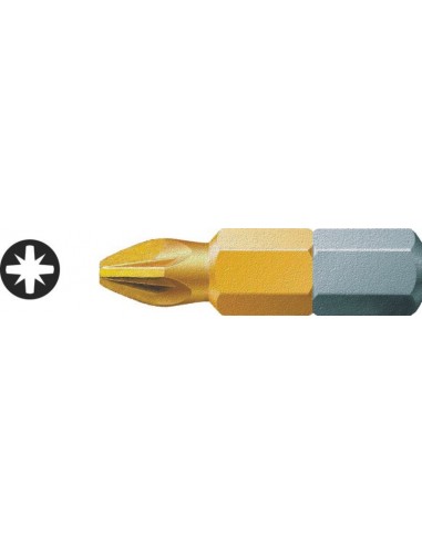 WERA KOŃCÓWKA / Bit (grot) krzyżowy Pozidriv (PZ) tytanowany TIN PZ2 x
25mm