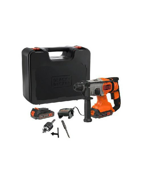 BLACK+DECKER MŁOTOWIERTARKA  18V BCD900E2K 1,2J 2x2,5Ah +UCHWYT
