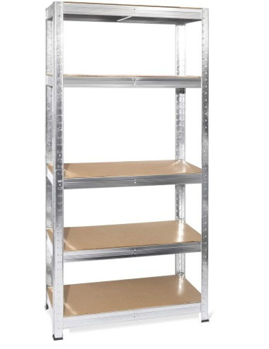 AWTOOLS REGAŁ 5 PÓŁEK 200x90x50 NOŚNOŚĆ 300kg / 6,0mm - WCISKANY SZYBKI MONTAŻ