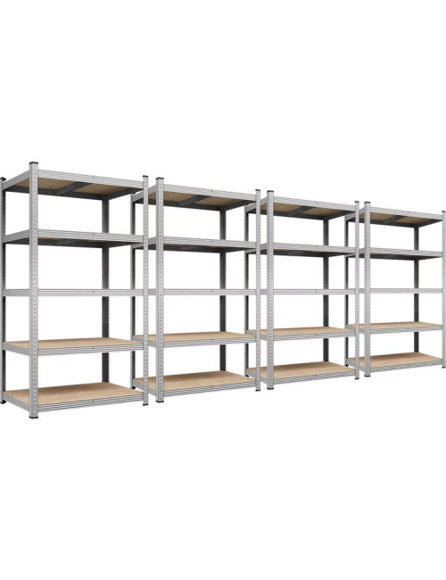 AWTOOLS REGAŁ 5 PÓŁEK 200x90x50 NOŚNOŚĆ 300kg / 6,0mm - WCISKANY SZYBKI MONTAŻ