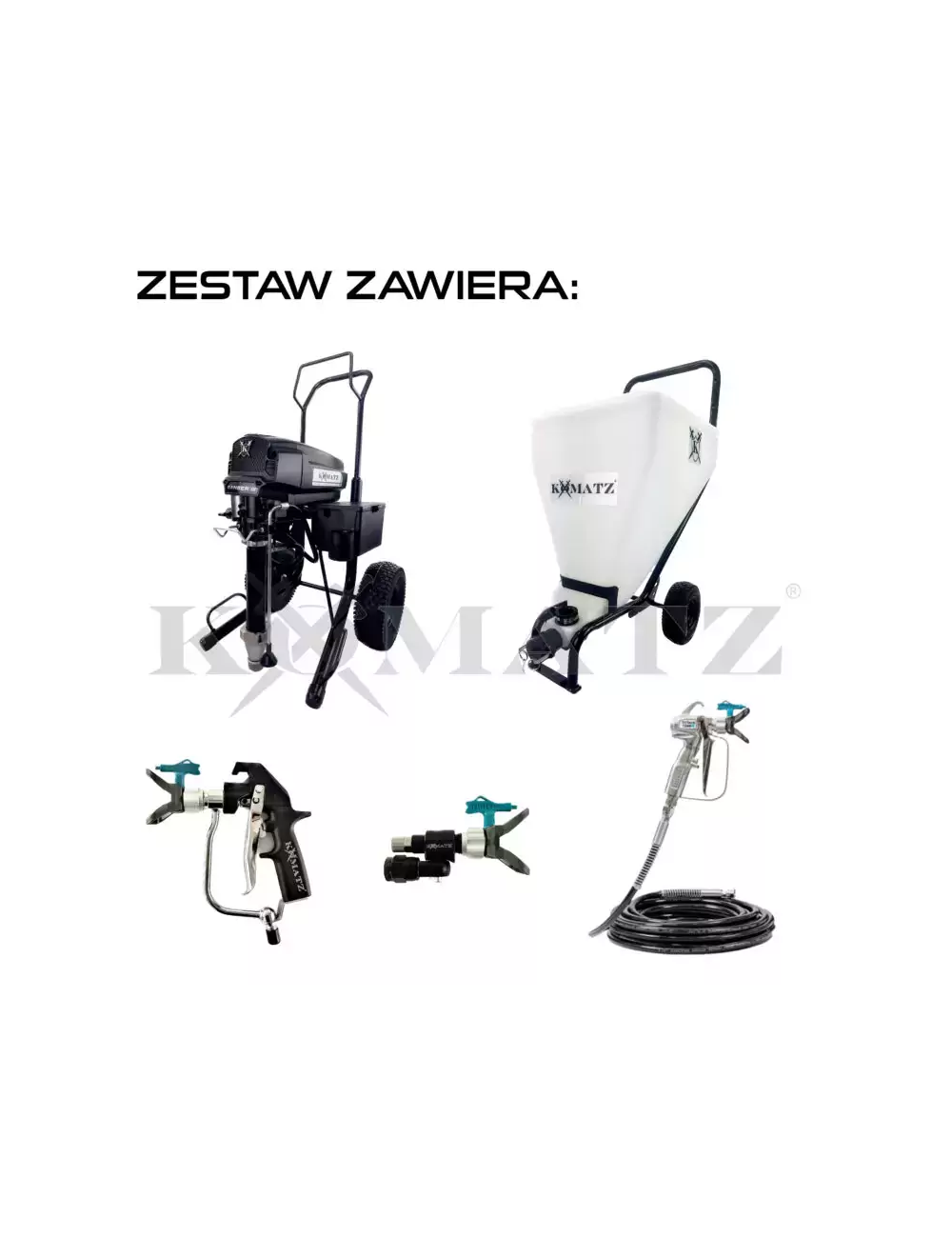 KOMATZ AGREGAT SZPACHLARSKI RANGER III + KOSZ 90L MALARSKO-SZPACHLARSKI