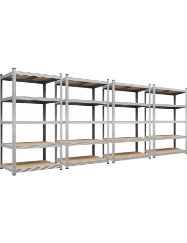 AWTOOLS REGAŁ 5 PÓŁEK 200x90x50 NOŚNOŚĆ 300kg / 6,0mm - WCISKANY SZYBKI MONTAŻ