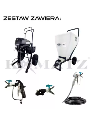 KOMATZ AGREGAT SZPACHLARSKI RANGER III + KOSZ 90L MALARSKO-SZPACHLARSKI