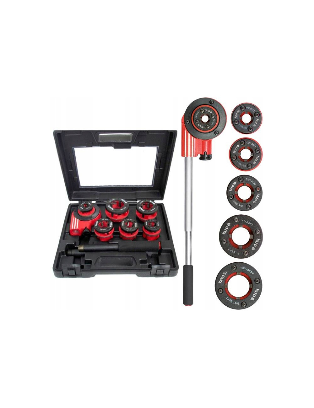 YATO GWINTOWNICA 6 elem. 1/4"-5/4"  + GRZECHOTKA 2900