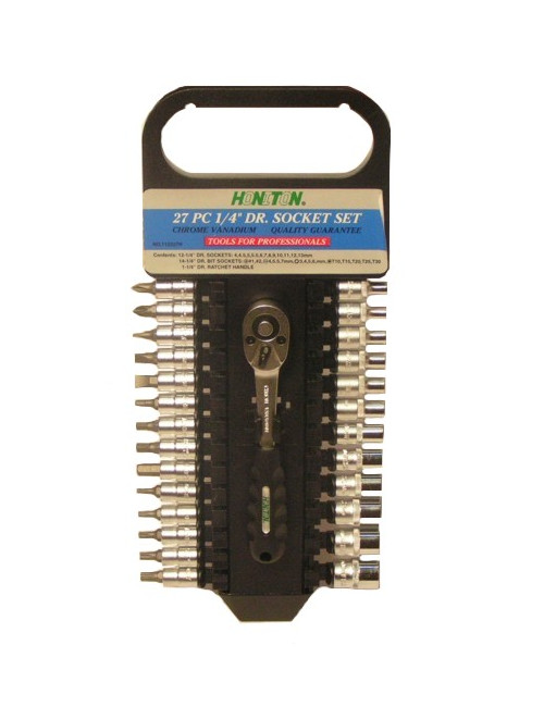 HONITON ZESTAW KLUCZY  27 ELEMENTÓW 1/4"      1127