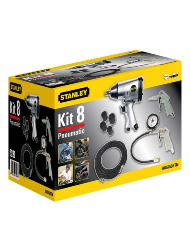 STANLEY ZESTAW NARZĘDZI PNEUMATYCZNYCH  8 elem.