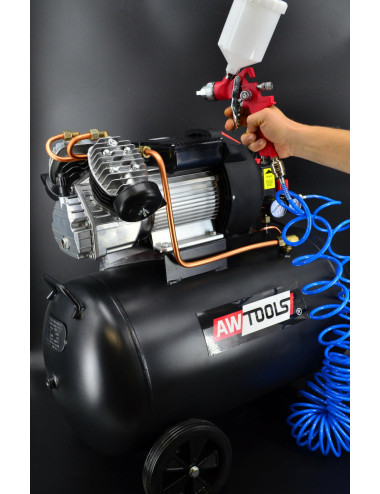 AWTOOLS SPRĘŻARKA OLEJOWA ZVA-50L V WYDAJNOŚĆ 370/min. ZBIORNIK 50l