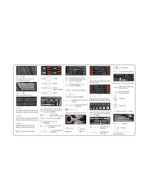YATO SZAFKA WARSZTATOWA 7-SZUFLAD + NARZĘDZIA 165 elem. 55293