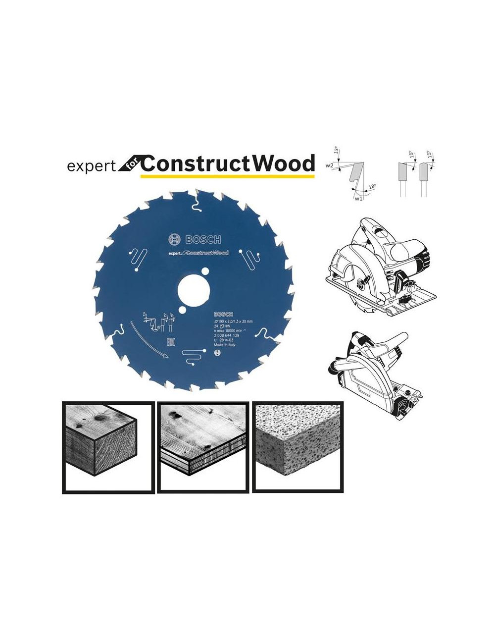 BOSCH PIŁA TARCZOWA CONSTRUCT WOOD EXPERT 210x30mm 30-ZĘBÓW