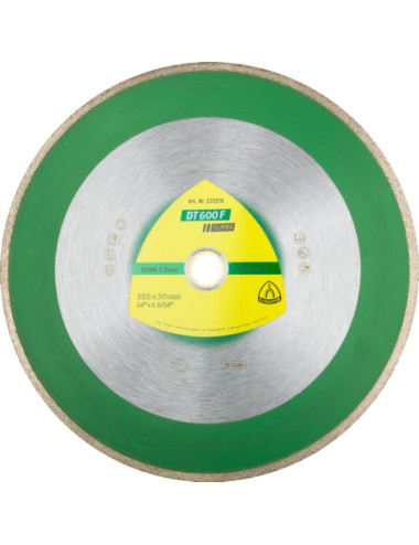 KLINGSPOR TARCZA DIAMENTOWA PEŁNA 250mm x 1,9mm x 30/25,4mm DT600F DO CERAMIKI