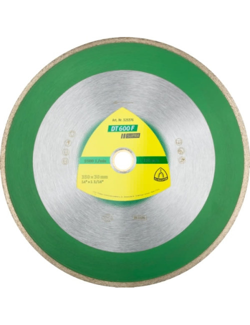 KLINGSPOR TARCZA DIAMENTOWA PEŁNA 250mm x 1,9mm x 30/25,4mm DT600F DO CERAMIKI