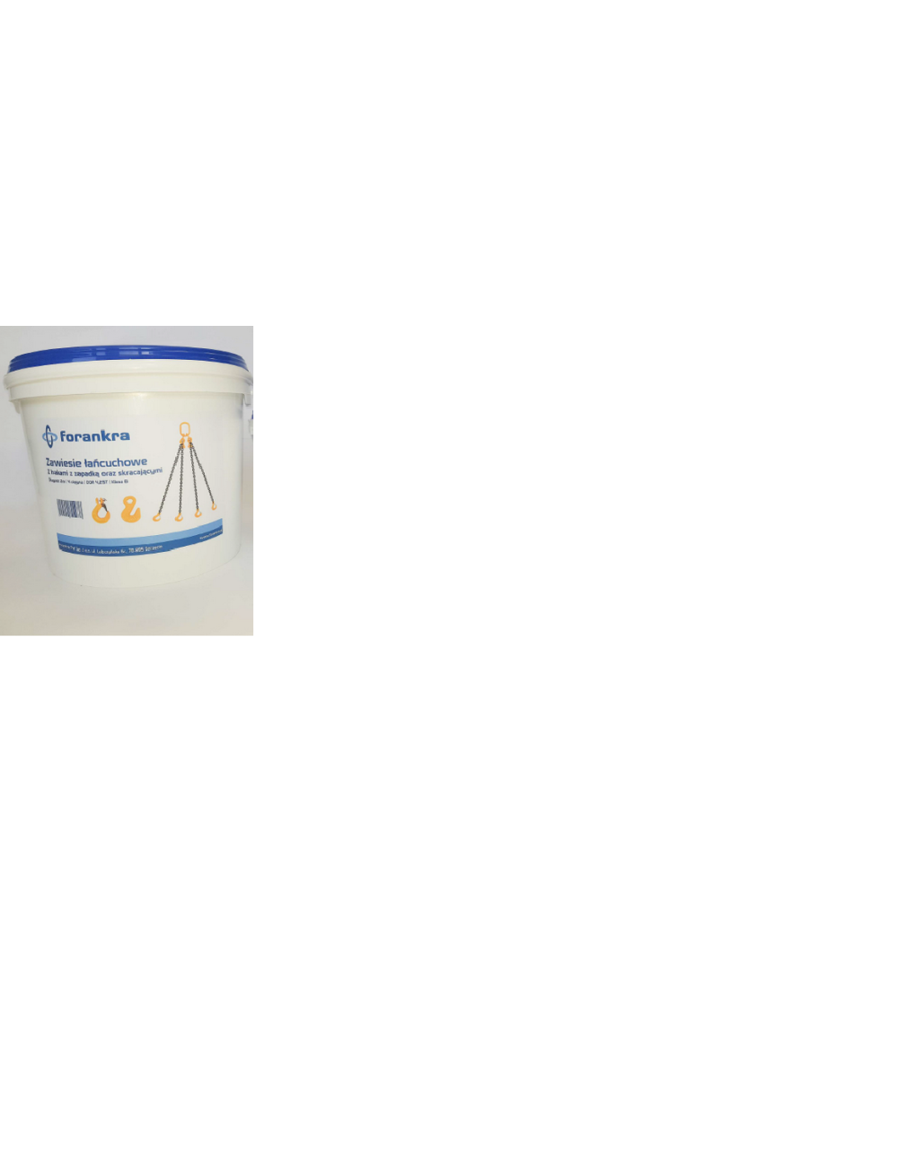 ZAWIESIE ŁAŃCUCHOWE 2-CIĘGN.  2,8T/m  HAKI Z ZABEZPIECZENIEM /SKRACANE  D8 G80