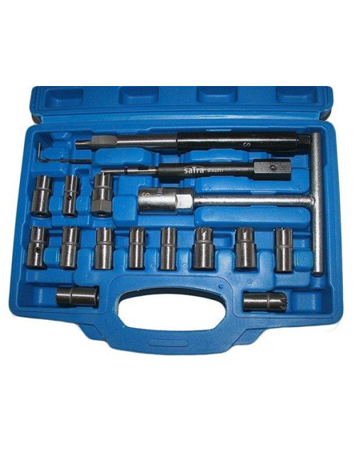 SATRA ZESTAW FREZÓW DO GNIAZD WTRYSKIWACZY 17szt.