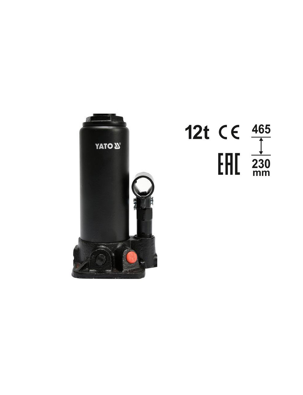 YATO DŹWIGNIK TŁOKOWY HYDRAULICZNY SŁUPKOWY 12T 230-462mm