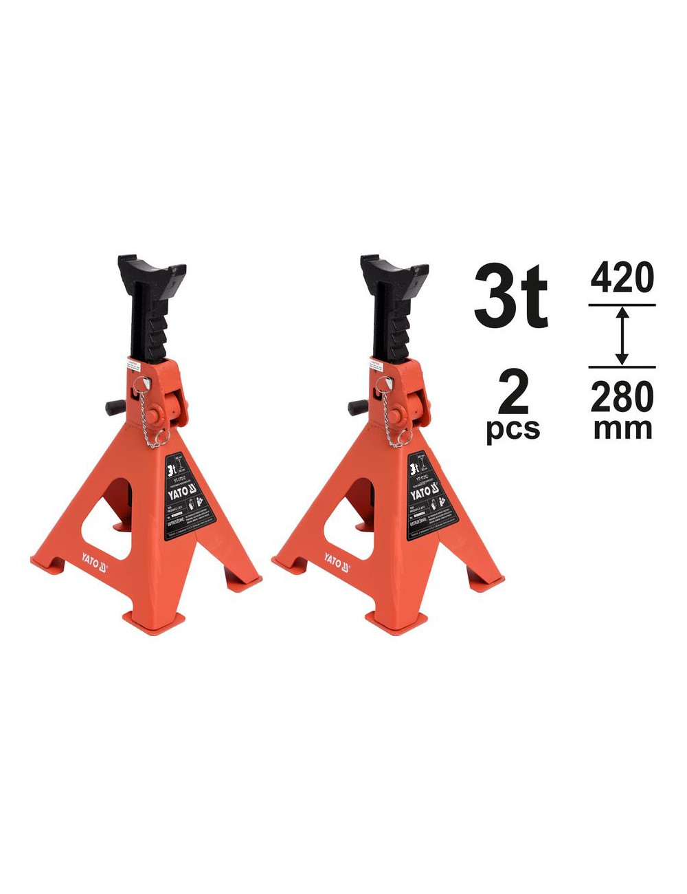 YATO PODSTAWKI 2szt. 3 TONY, 280-420mm
