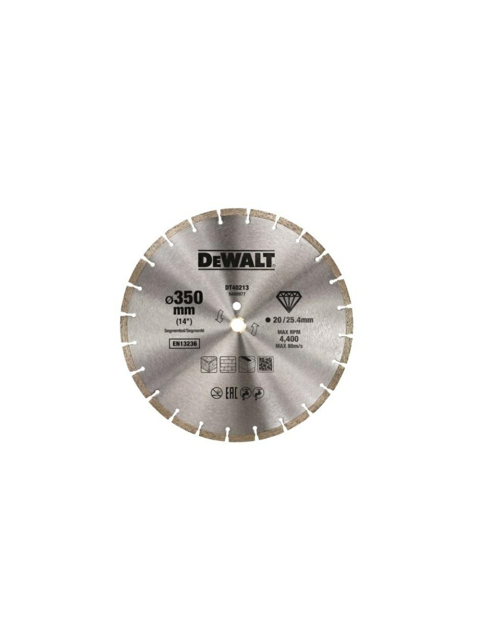 DEWALT TARCZA DIAMENTOWA 350x25,4mm SEGMENTOWA