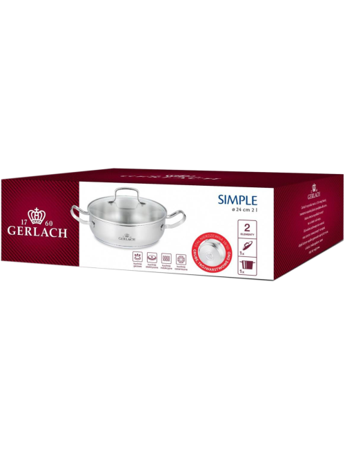 GERLACH.GARNEK Z POKRYWKĄ 24cm SIMPLE