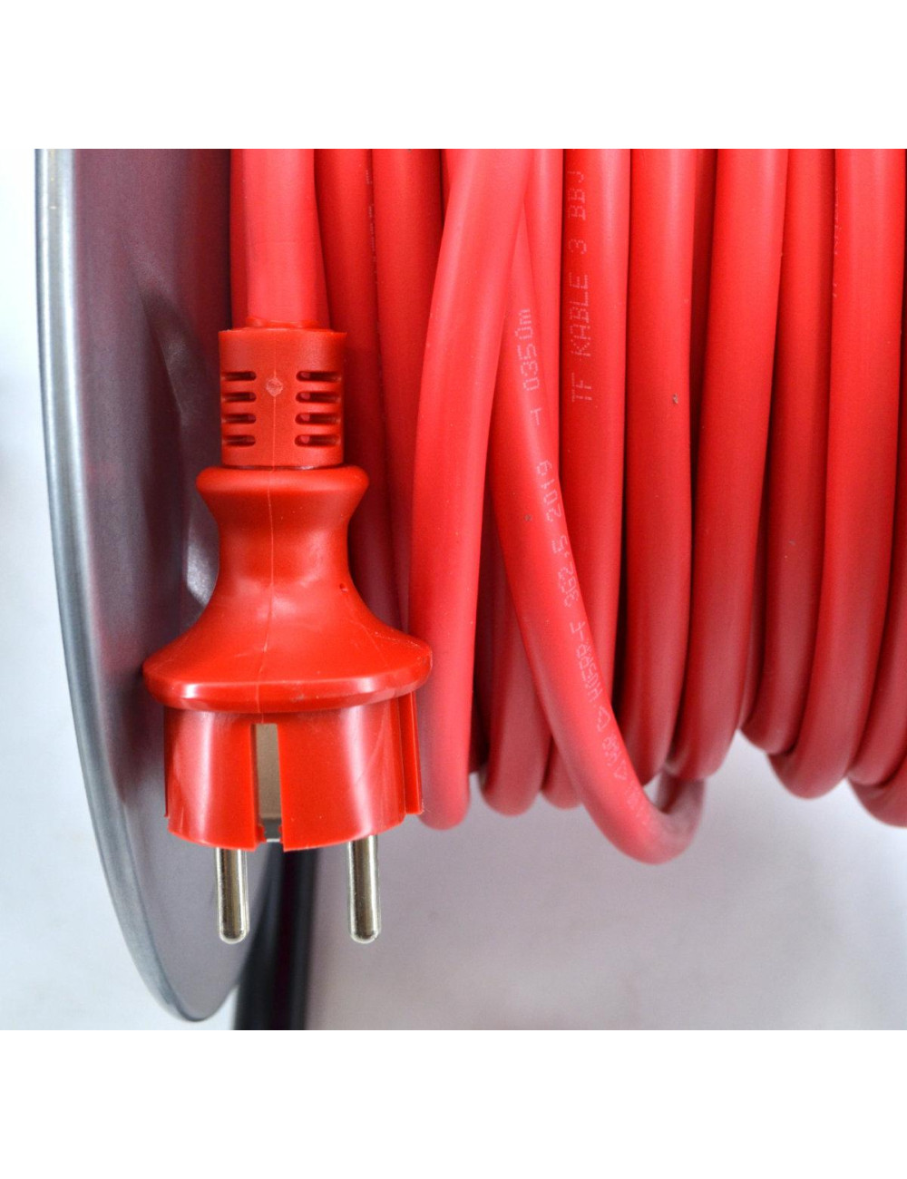 AWTOOLS PRZEDŁUŻACZ BĘBEN METALOWY CZERWONY HEAVY DUTY 40m 3x2,5 mm 16A / 3680W / IP44