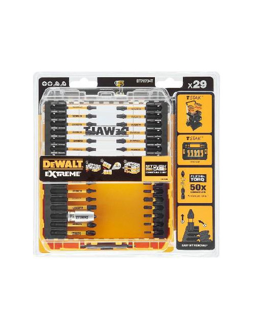 DEWALT ZESTAW KOŃCÓWEK FLEXTORQ 29cz.