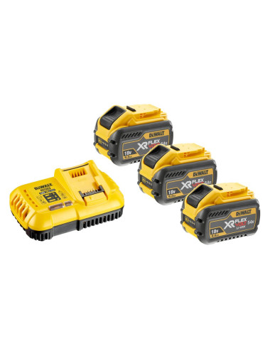 zestaw 3 akumulatorów 54V Li-Ion 9,0Ah + ładowarka DeWALT DCB118X3-QW